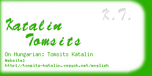 katalin tomsits business card
